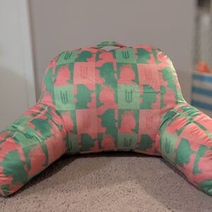 Pink and Green Patterned Pillow